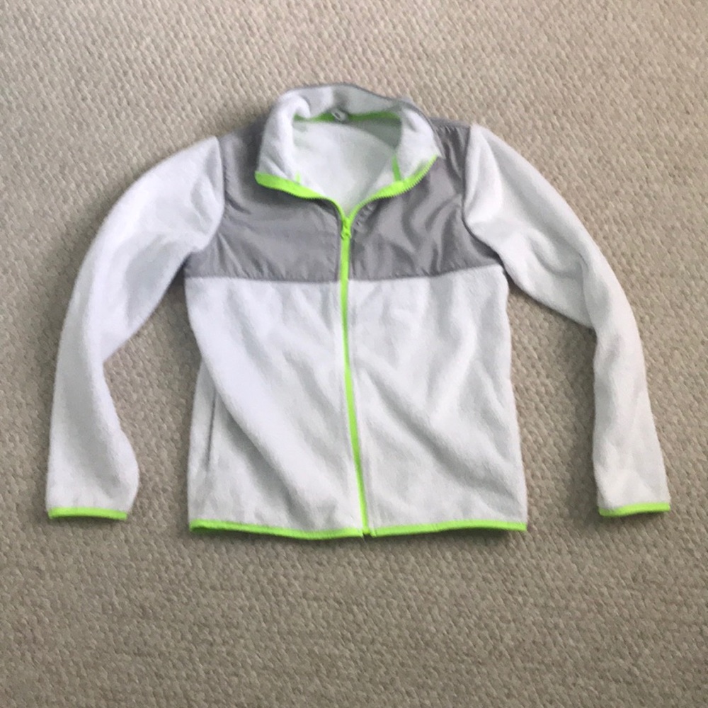 White fleece jacket